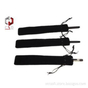 Long Pen / Pencil Velvet Drawstring Bag , Black Velvet Pouc